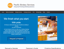 Tablet Screenshot of pacificbindery.com